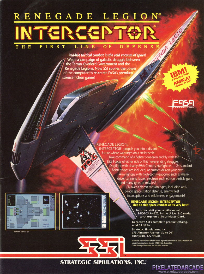 Renegade Legion: Interceptor Advertisement: December 1990 magazine ad