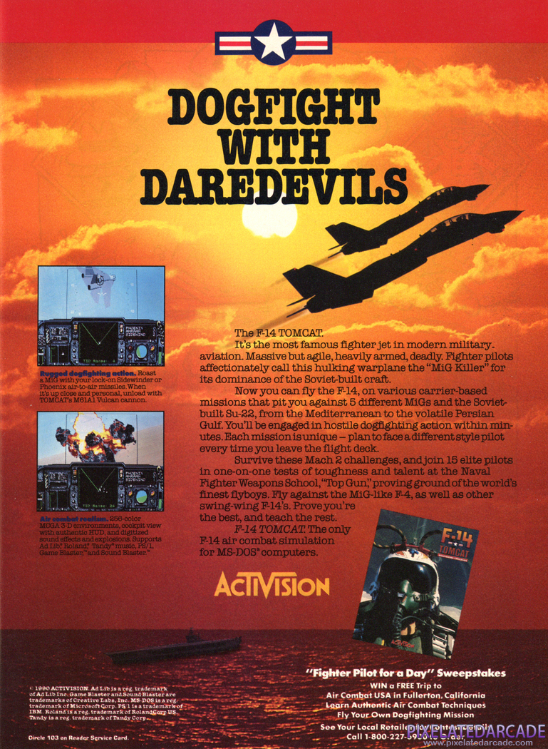 F-14 Tomcat Advertisement: December 1990 magazine ad