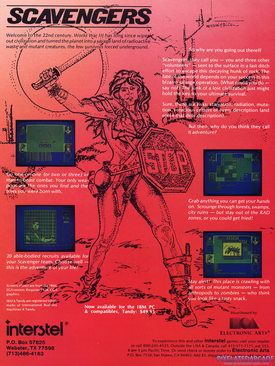 Scavengers of the Mutant World Advertisement: November 1988 magazine ad
