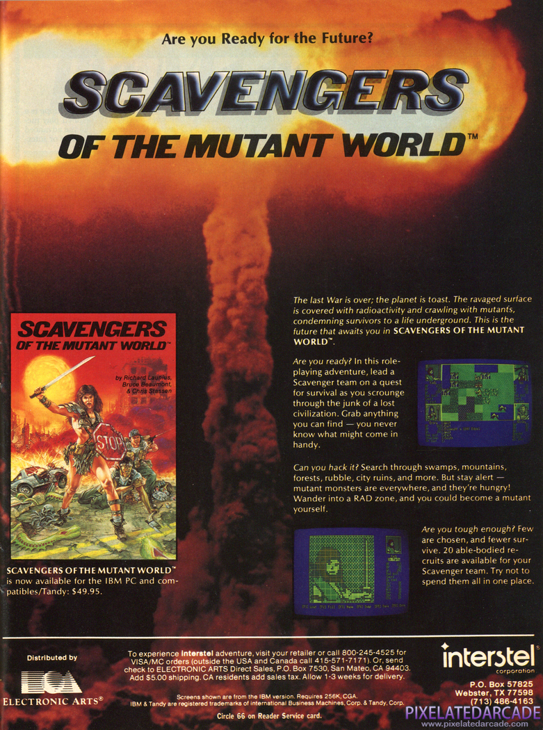 Scavengers of the Mutant World Advertisement: Summer 1989 magazine ad