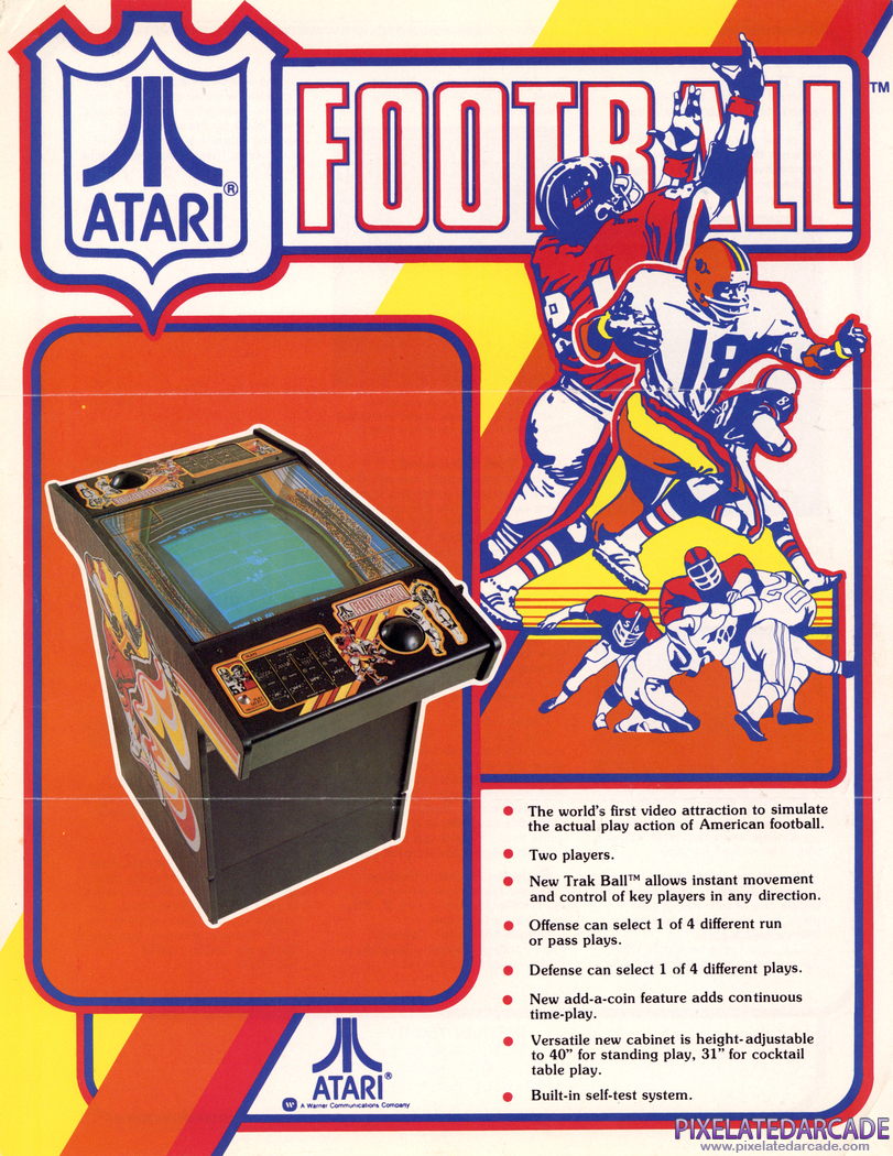 Atari Football Advertisement: Atari Football flyer - Front