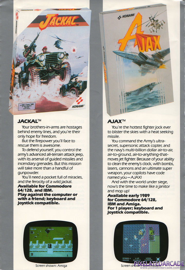 Ajax Advertisement: Ajax in the Konami product catalog