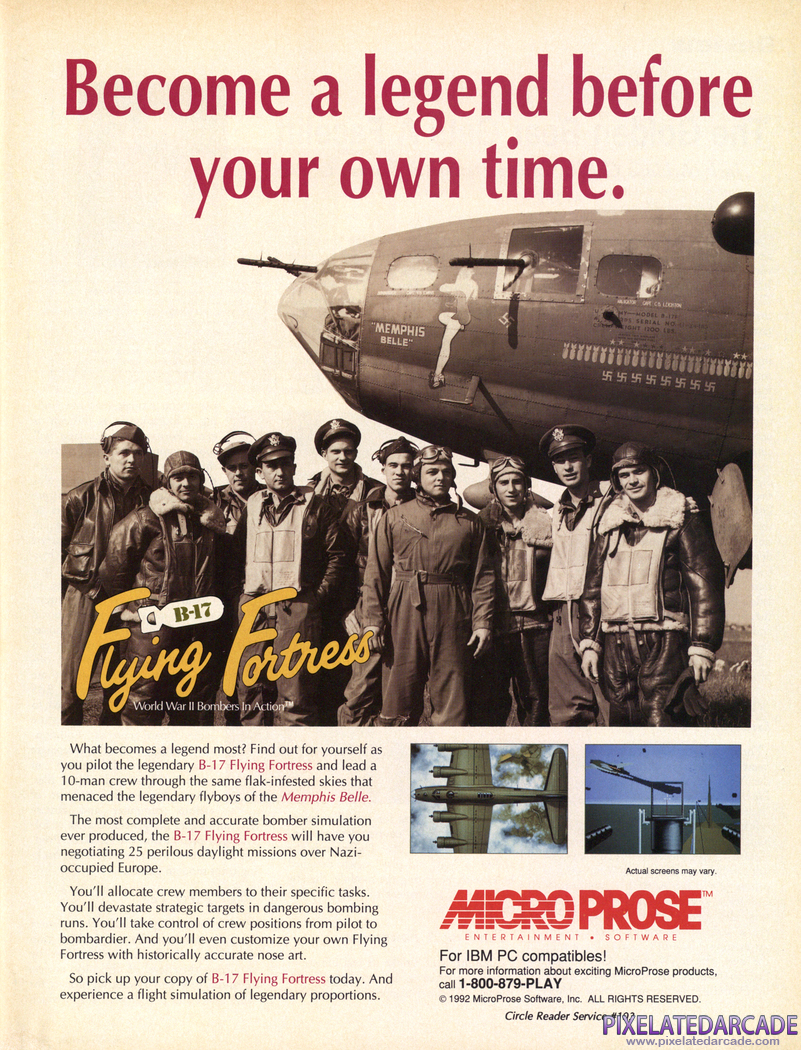 B-17 Flying Fortress Advertisement: August 1992 magazine ad