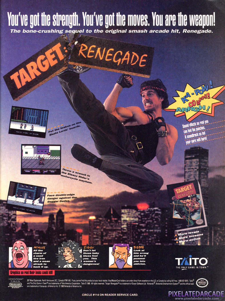 Target: Renegade Advertisement: November 1990 magazine ad