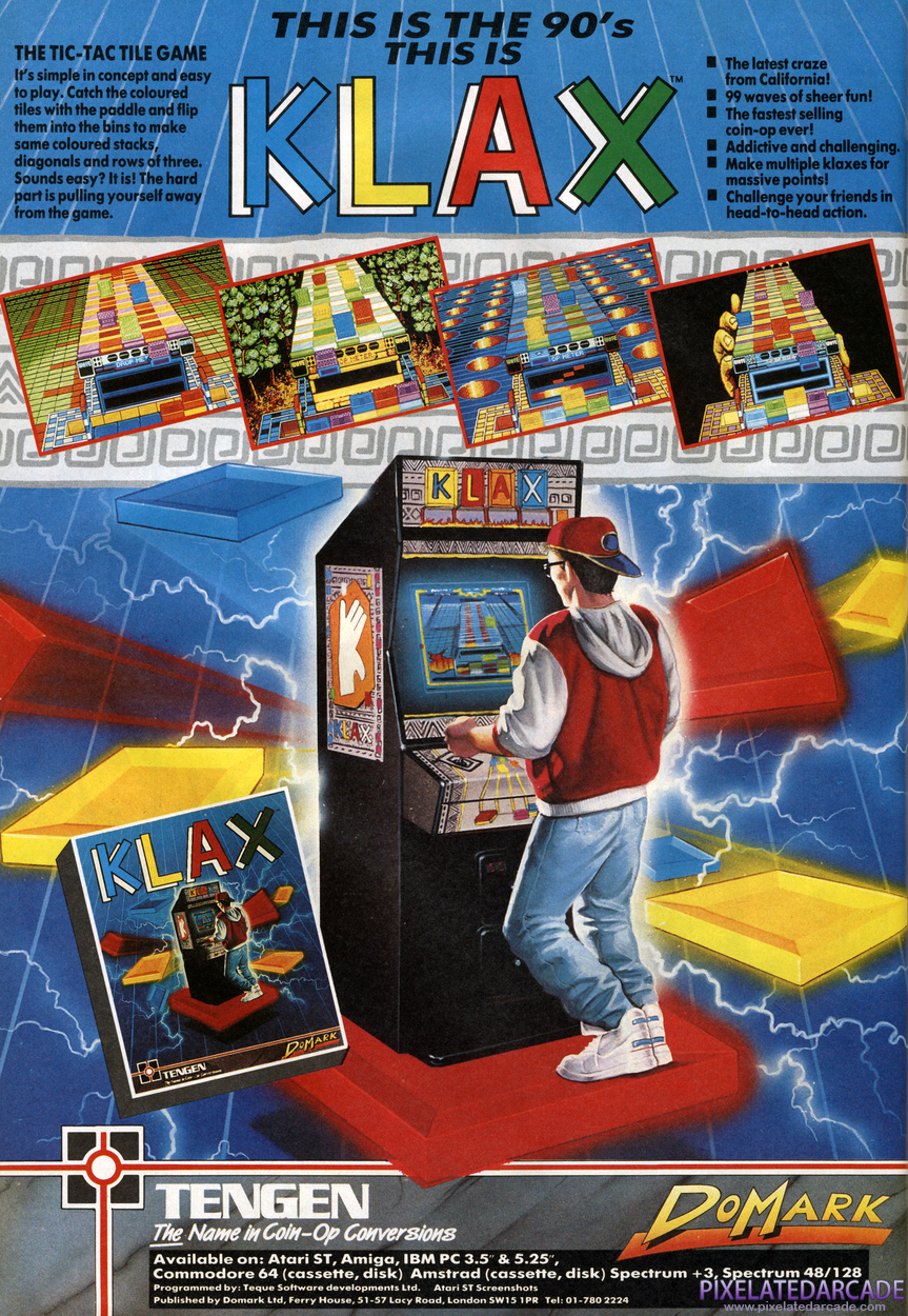 Klax Advertisement: May 1990 magazine ad