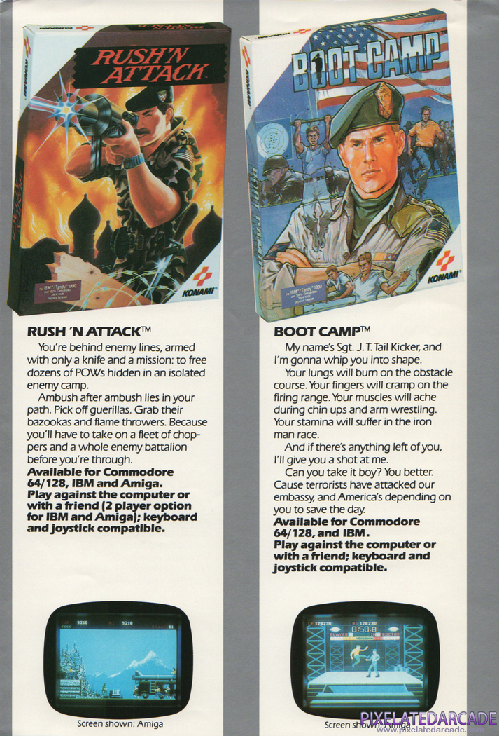 Boot Camp Advertisement: Boot Camp in the Konami product catalog