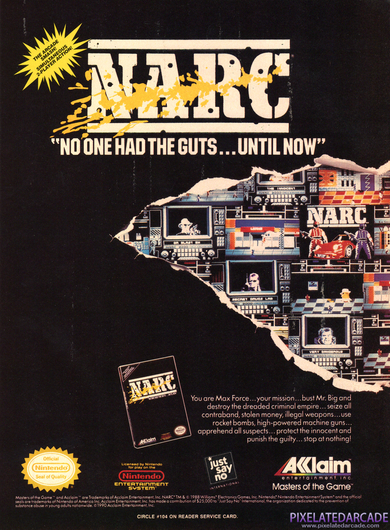 NARC Advertisement: November 1990 magazine ad
