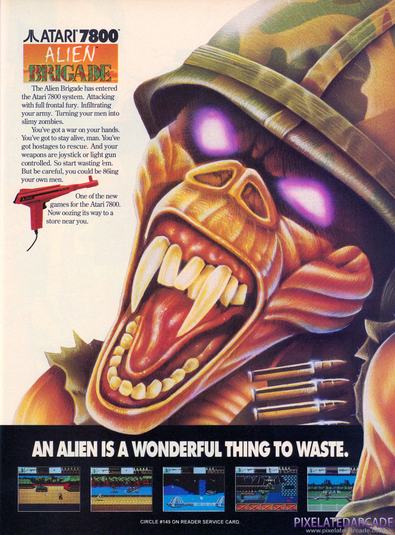 Alien Brigade Advertisement: November 1990 magazine ad