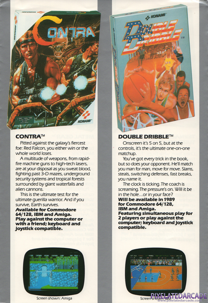 Double Dribble Advertisement: Double Dribble in the Konami product catalog