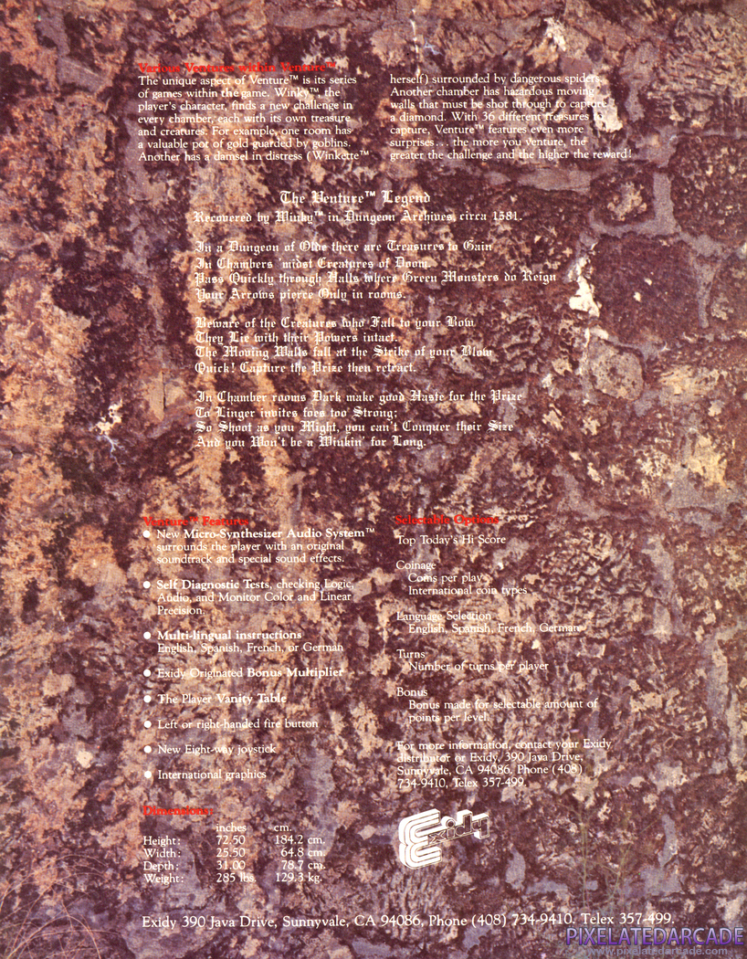 Venture Advertisement: Venture flyer - Back
