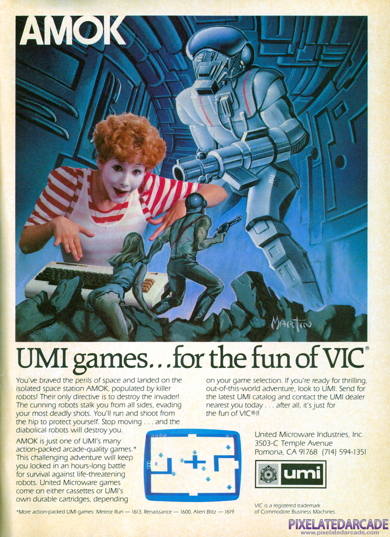 Amok Advertisement: December 1982 magazine ad