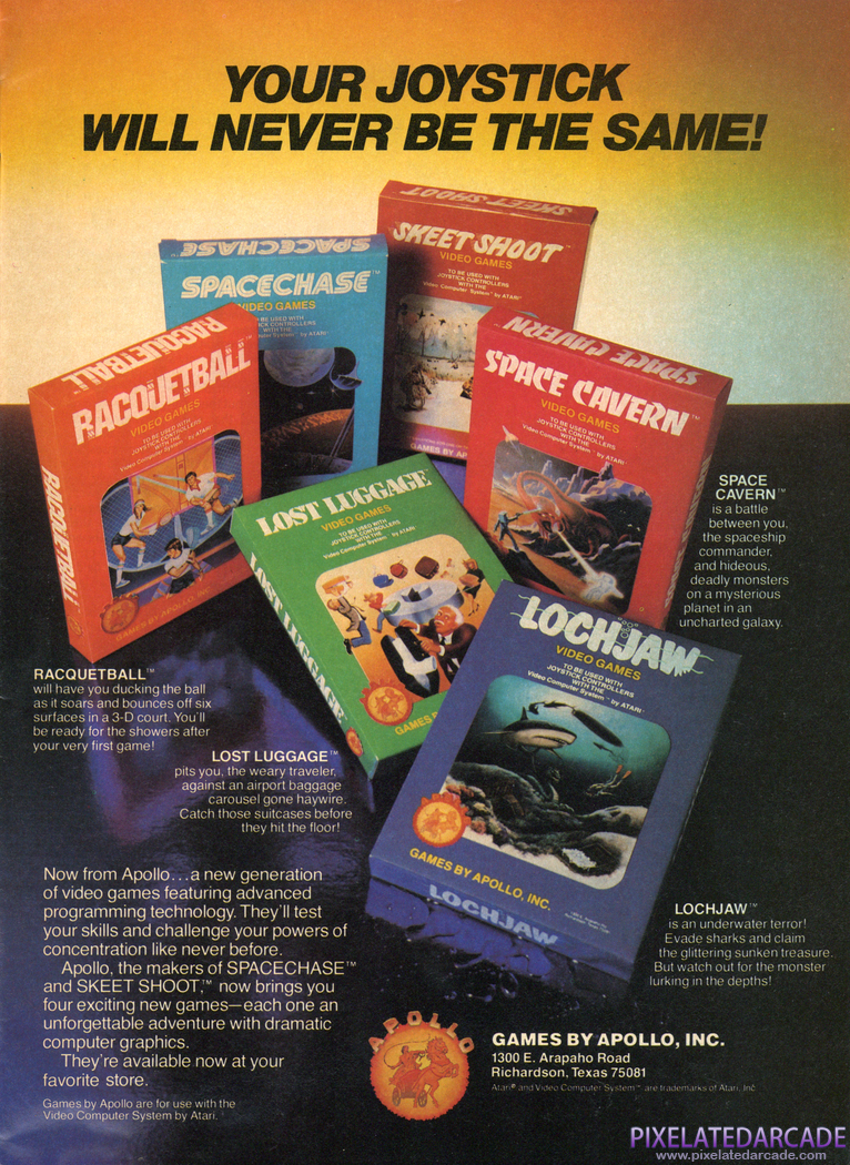 Skeet Shoot Advertisement: Games by Apollo August 1982 magazine ad