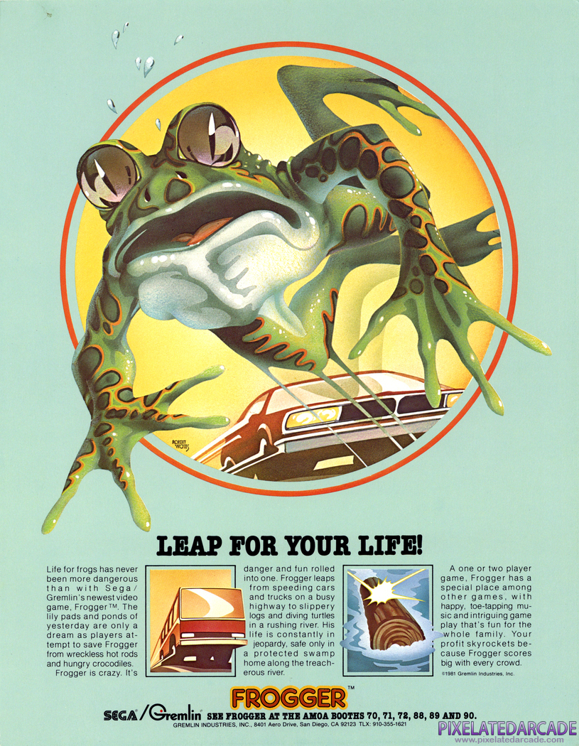 Frogger Advertisement: Frogger flyer - Front