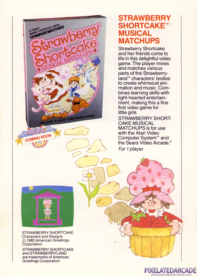 Strawberry Shortcake: Musical Match-Ups Advertisement: Parker Brothers 1982 product catalog