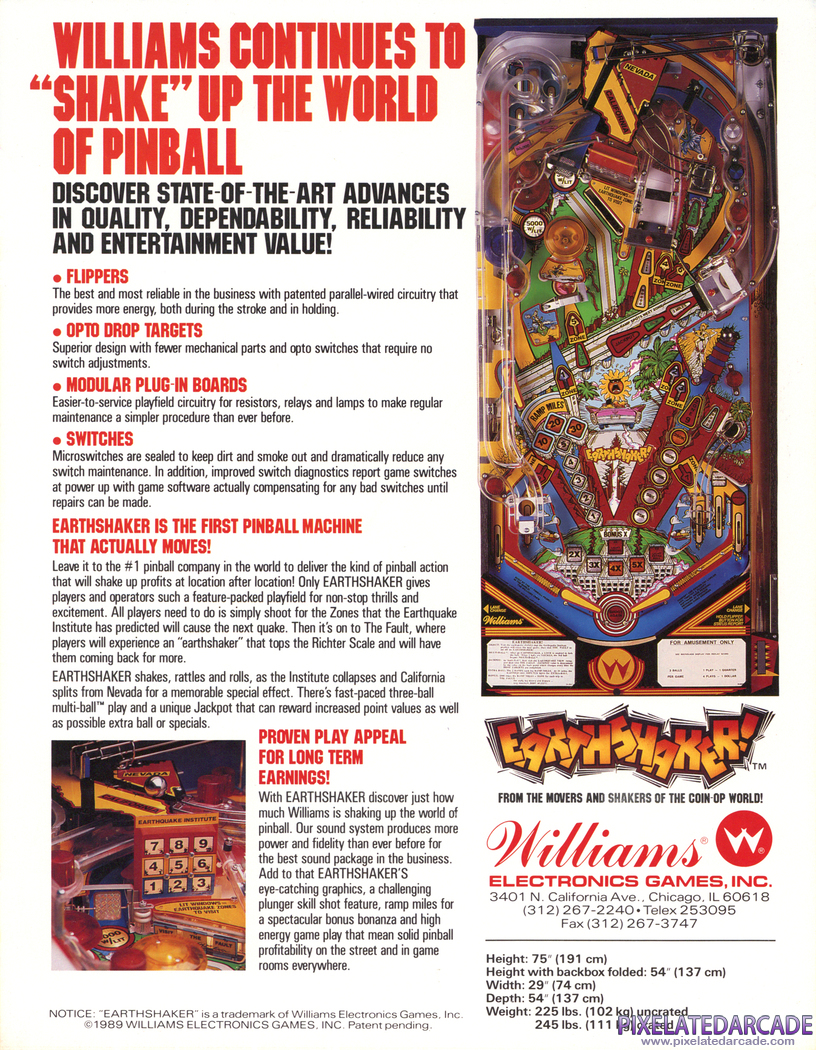 Earthshaker! Advertisement: Earthshaker! flyer - Back