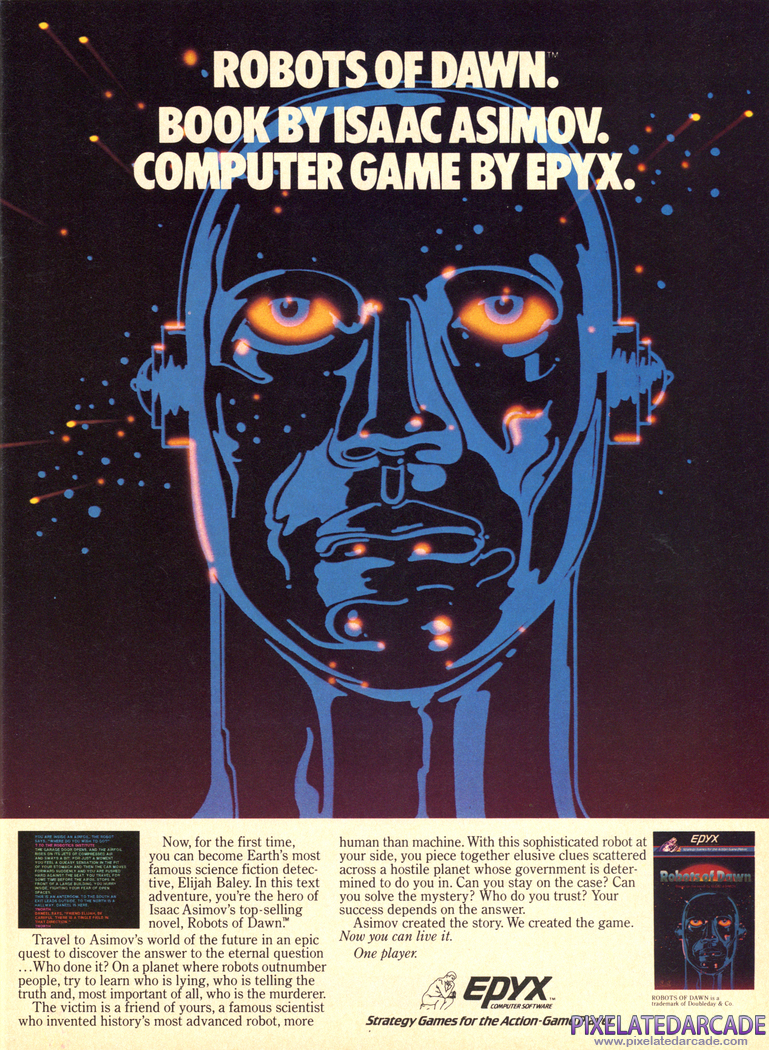 Robots of Dawn Advertisement: November 1984 magazine ad