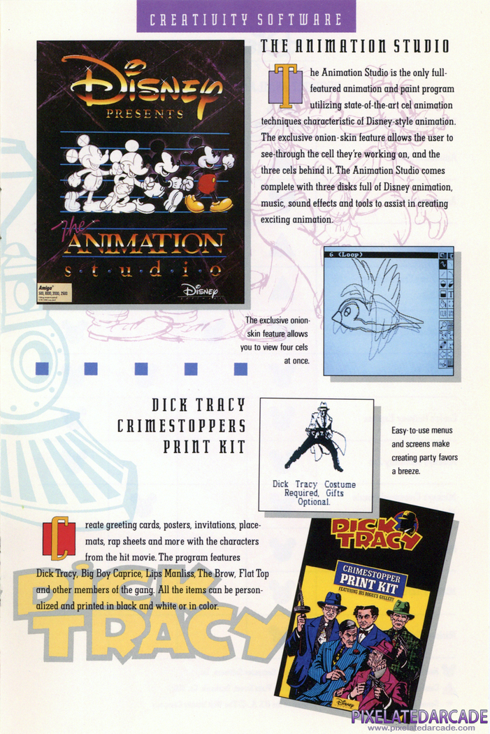 The Animation Studio Advertisement: Disney Software product catalog