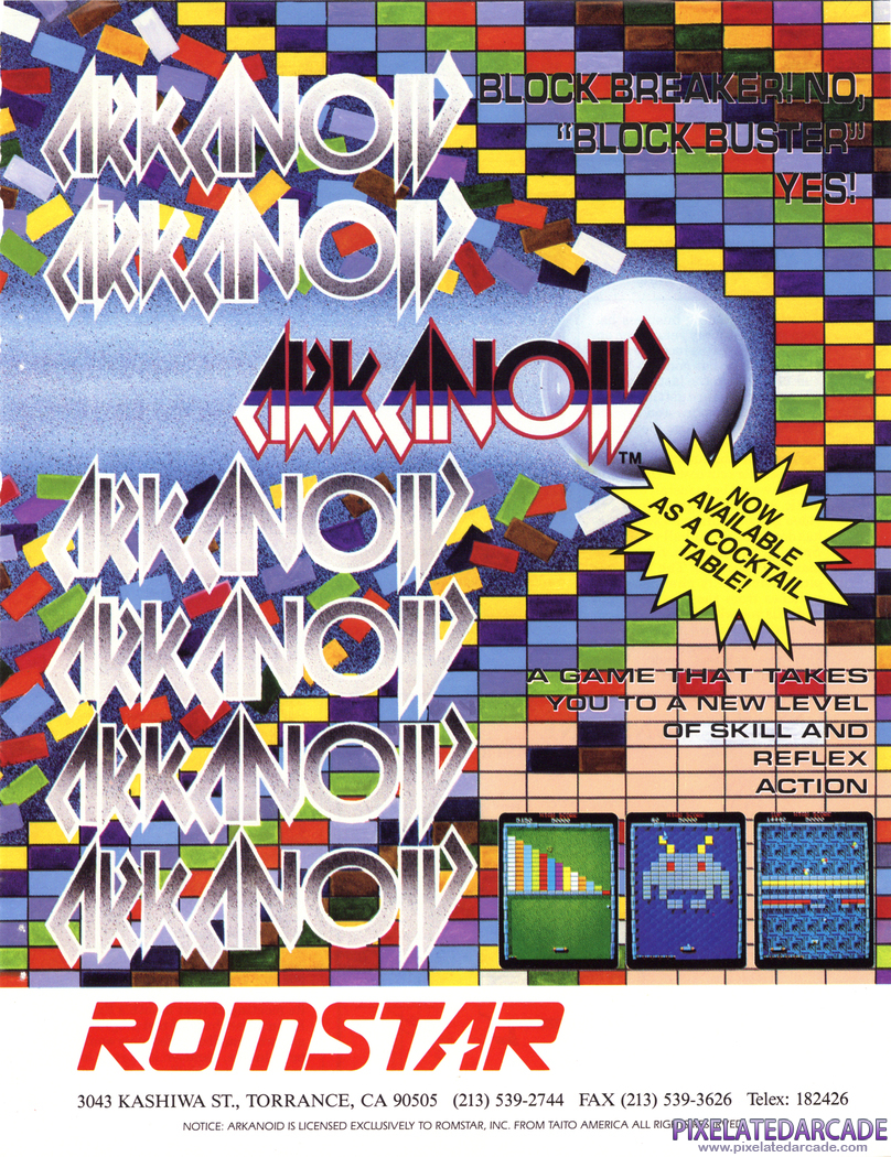 Arkanoid Advertisement: Arkanoid flyer