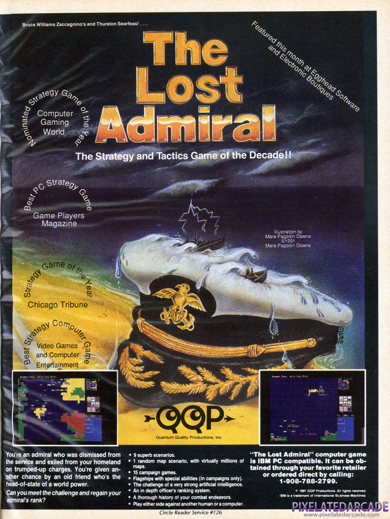 The Lost Admiral Advertisement: December 1992 magazine ad