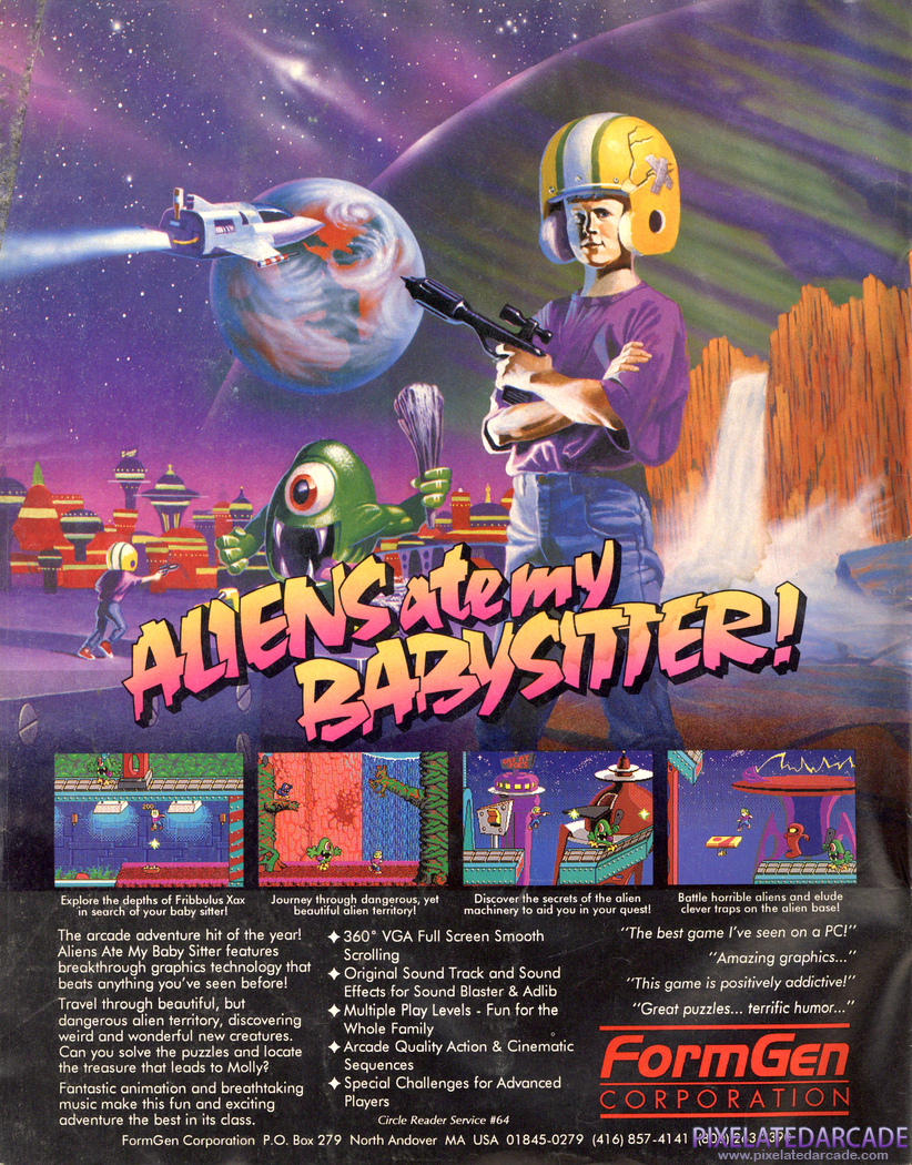 Commander Keen: Aliens Ate My Babysitter! Advertisement: September 1992 magazine ad