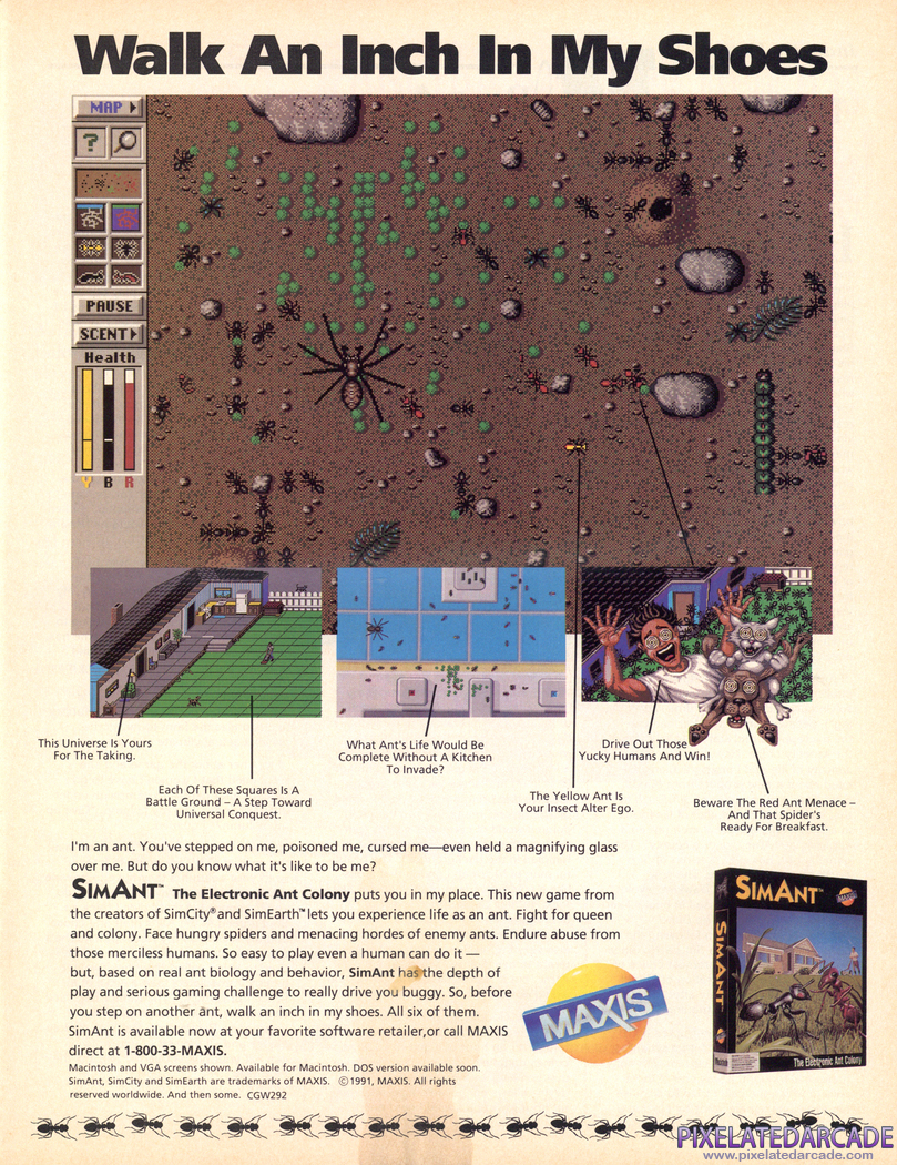 SimAnt: The Electronic Ant Colony Advertisement: June 1992 magazine ad