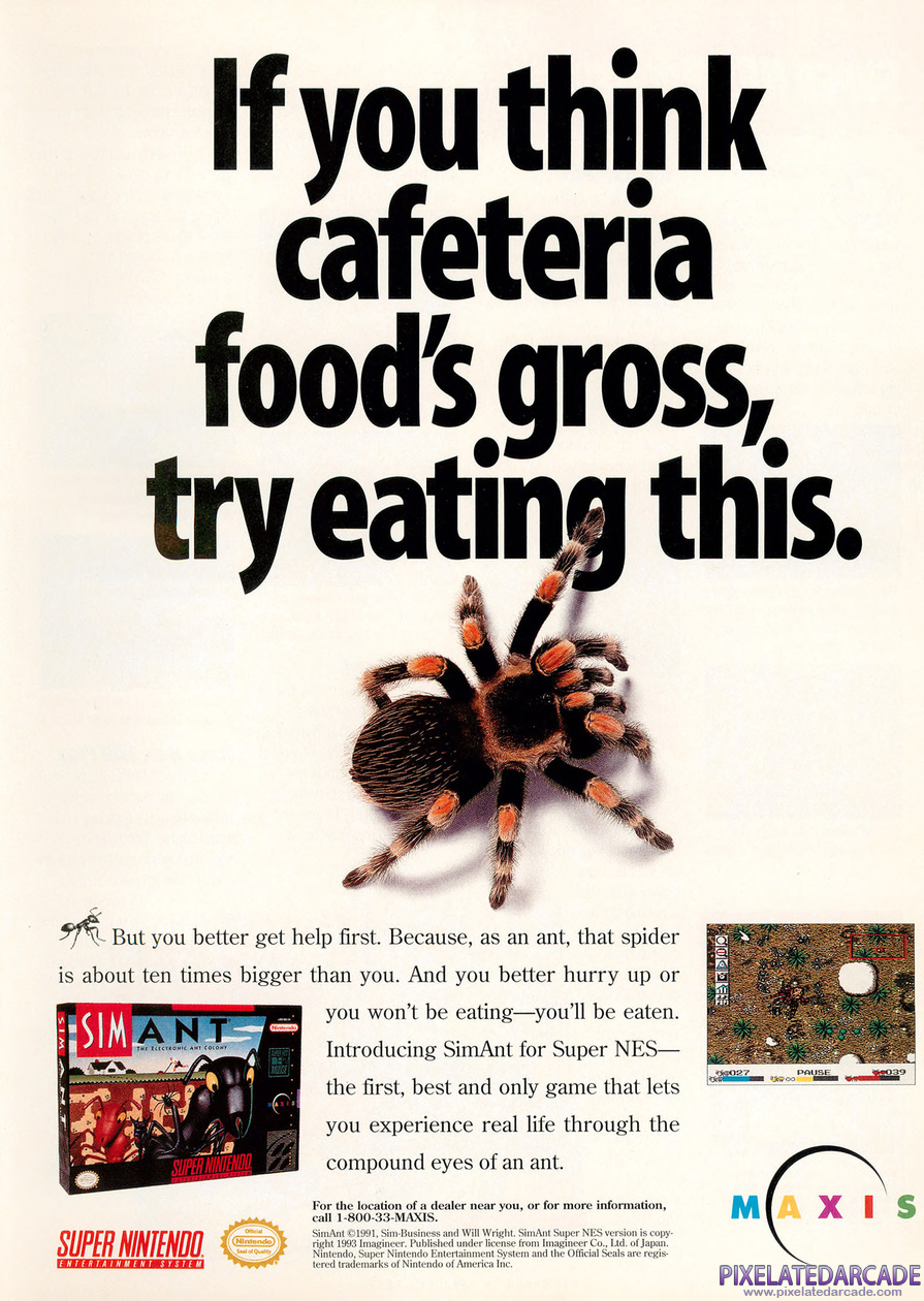 SimAnt: The Electronic Ant Colony Advertisement: January 1994 magazine ad