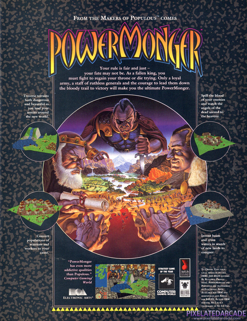 PowerMonger Advertisement: June 1992 magazine ad