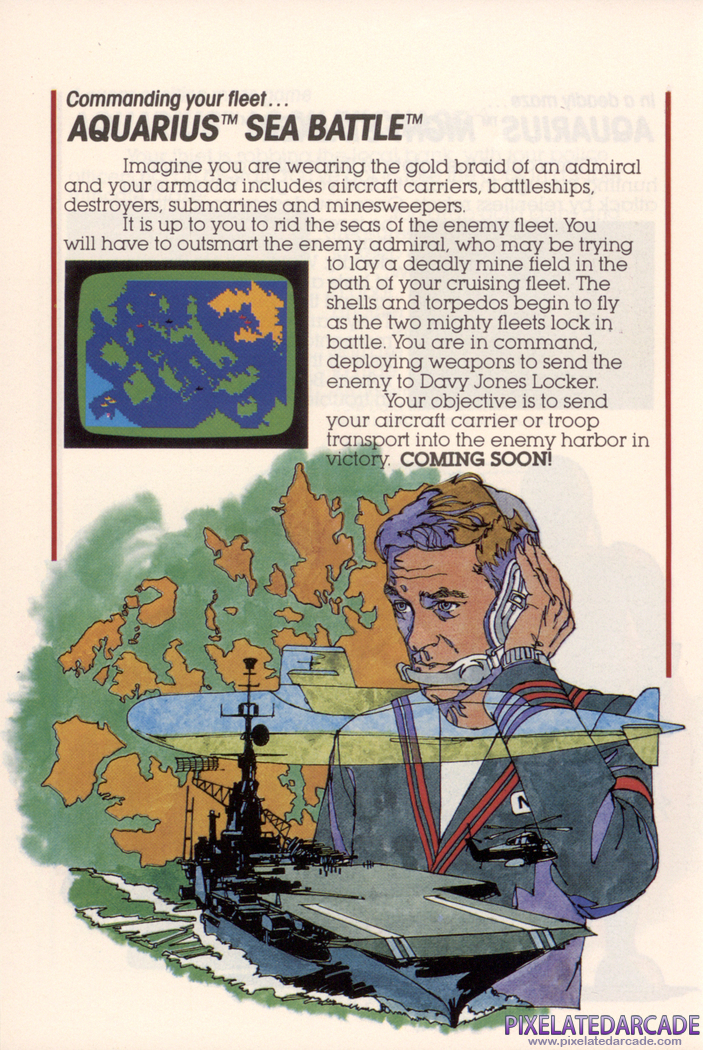 Sea Battle Advertisement: Mattel Aquarius Program Catalog (Unreleased)