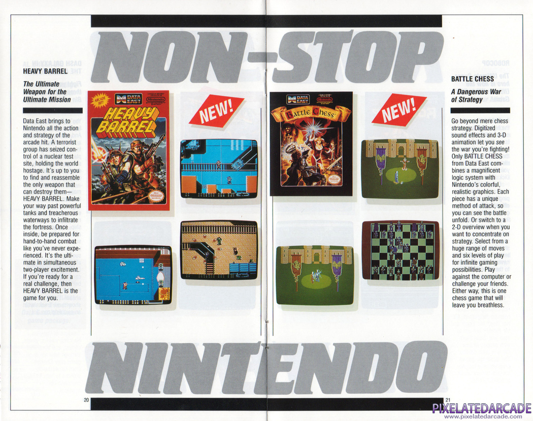 Battle Chess Advertisement: Data East 1990 product catalog
