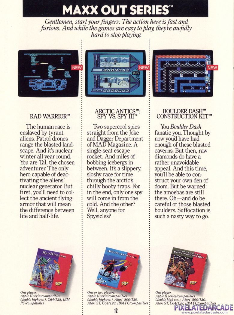 Spy vs. Spy III: Arctic Antics Advertisement: Epyx product catalog