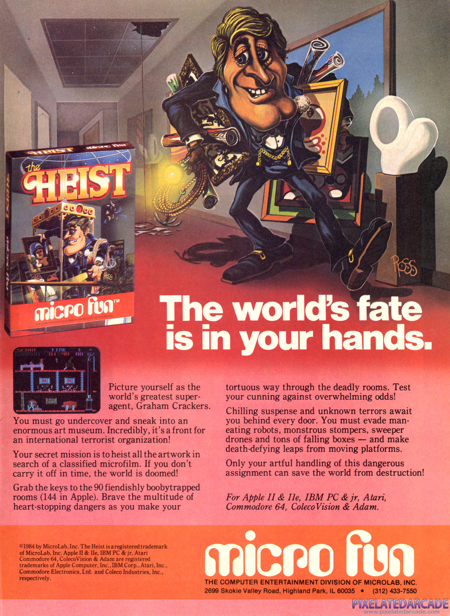 The Heist Advertisement: July 1984 magazine ad