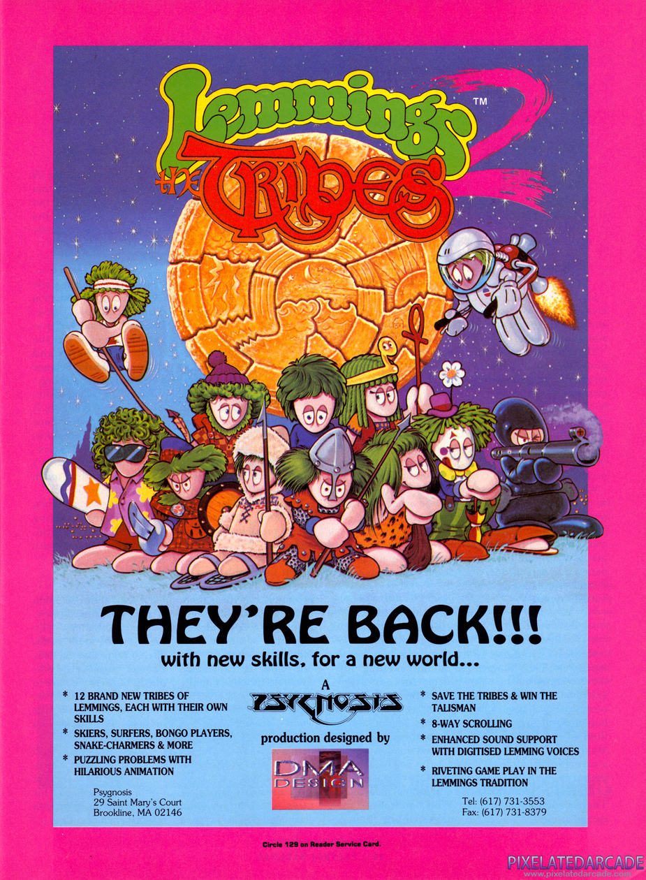 Lemmings 2: The Tribes Advertisement: February 1993 magazine ad