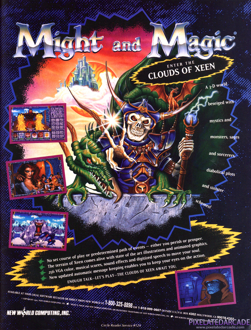 Might and Magic: Clouds of Xeen Advertisement: December 1992 magazine ad