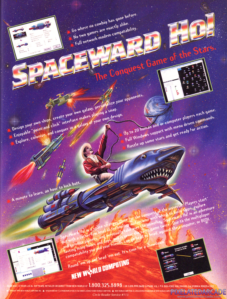 Spaceward Ho! Advertisement: December 1992 magazine ad