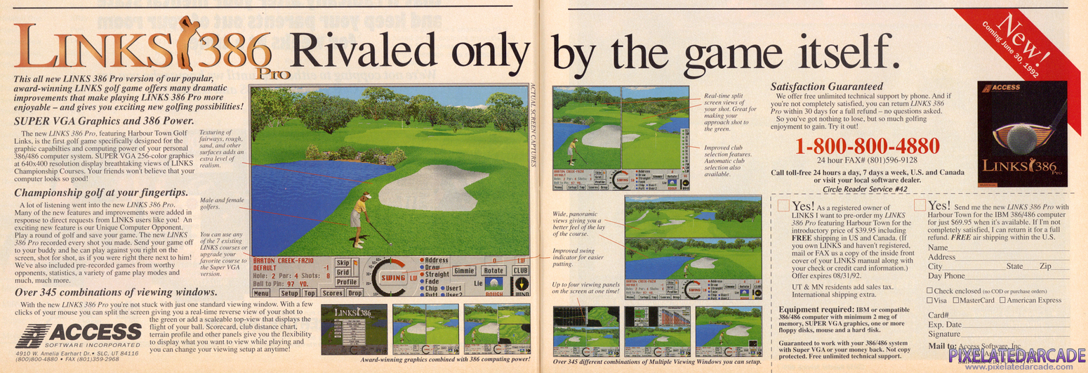 Links 386 Pro Advertisement: July 1992 magazine ad