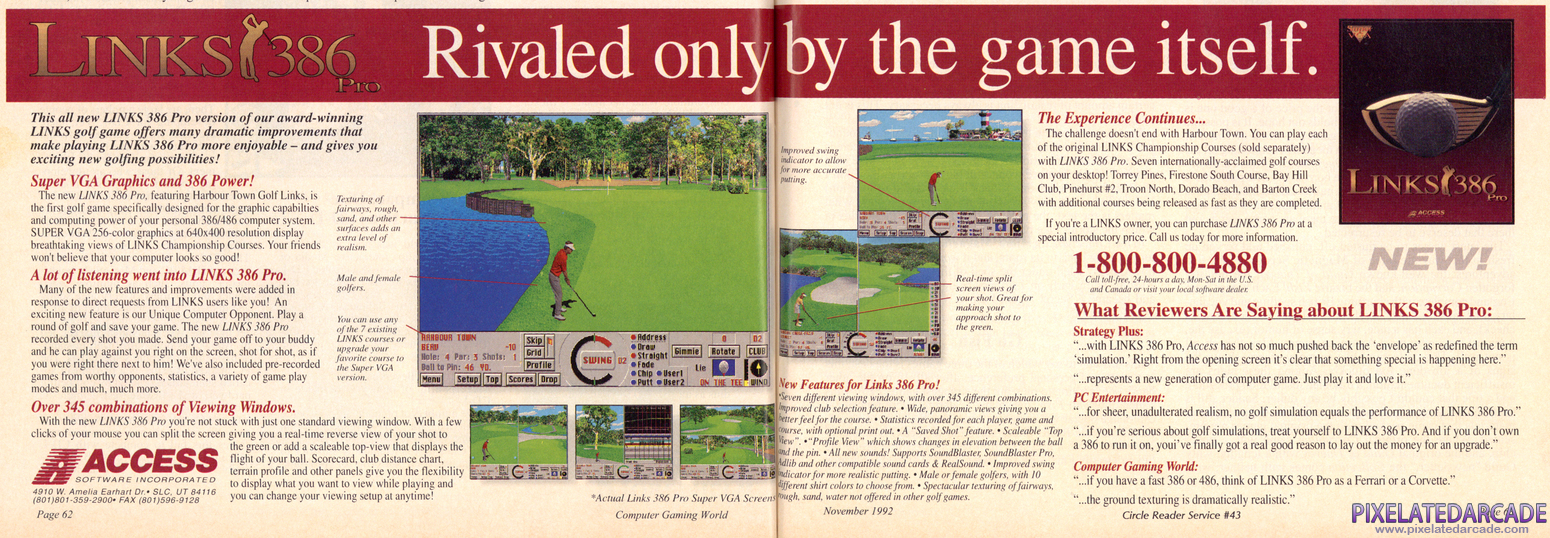 Links 386 Pro Advertisement: Novembver 1992 magazine ad