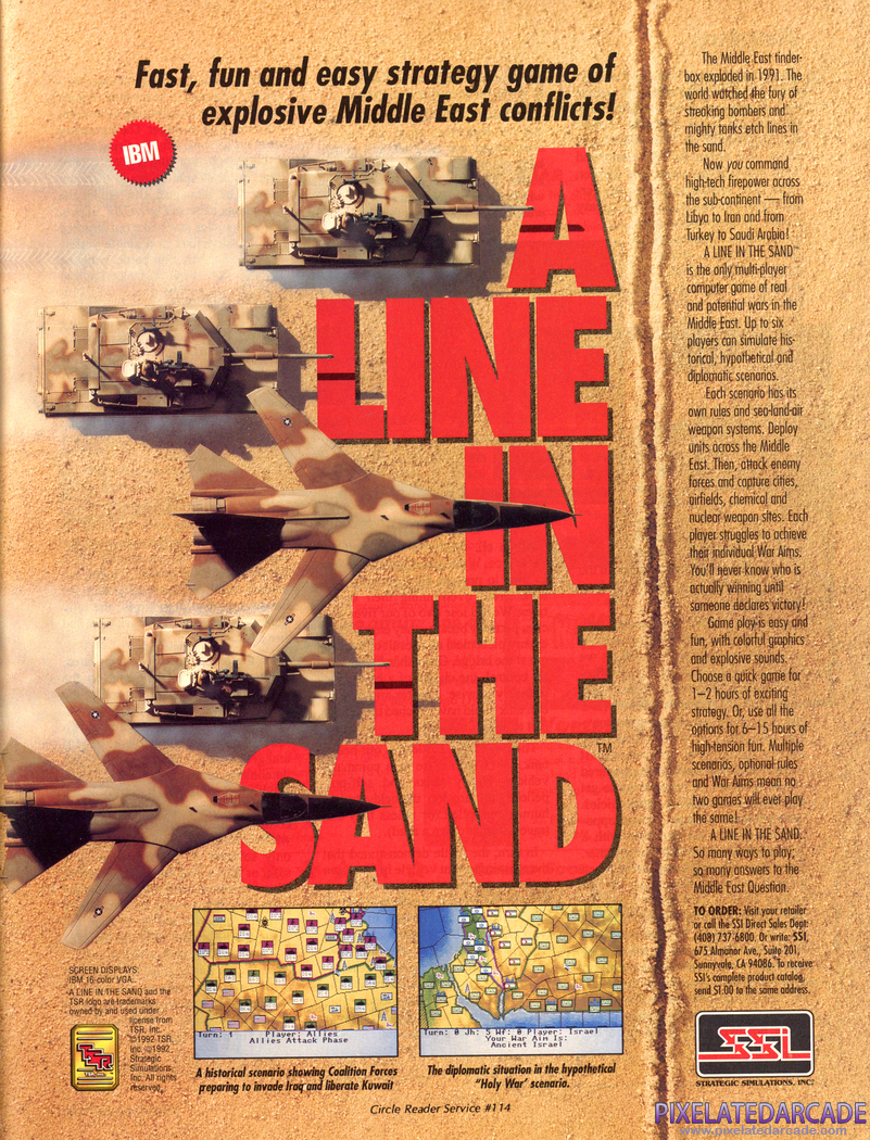 A Line in the Sand Advertisement: October 1992 magazine ad