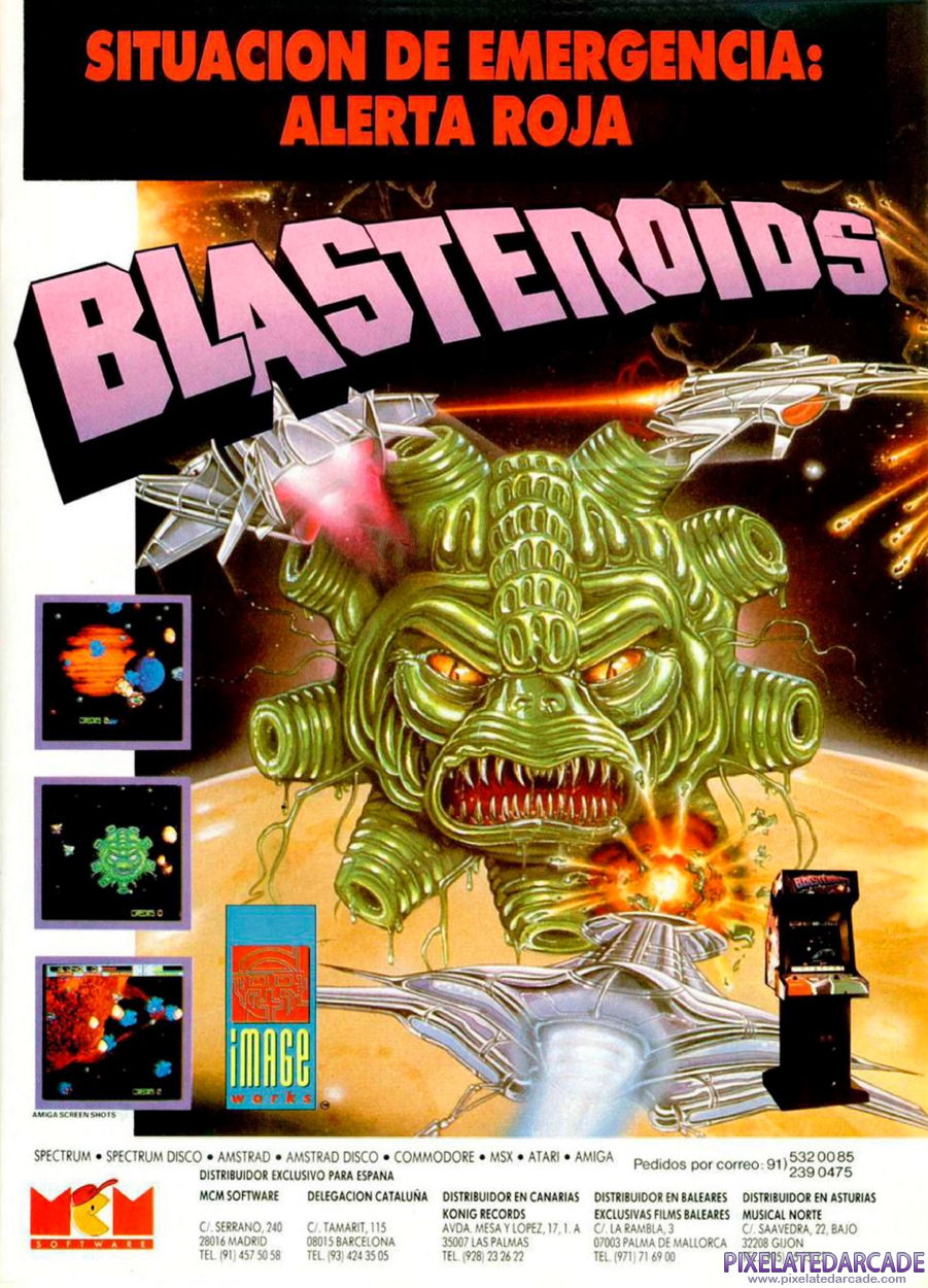 Blasteroids Advertisement: October 1989 magazine ad