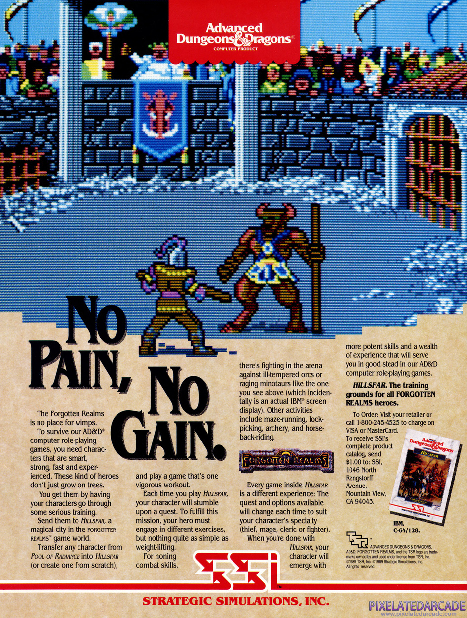 Hillsfar Advertisement: April 1989 magazine ad