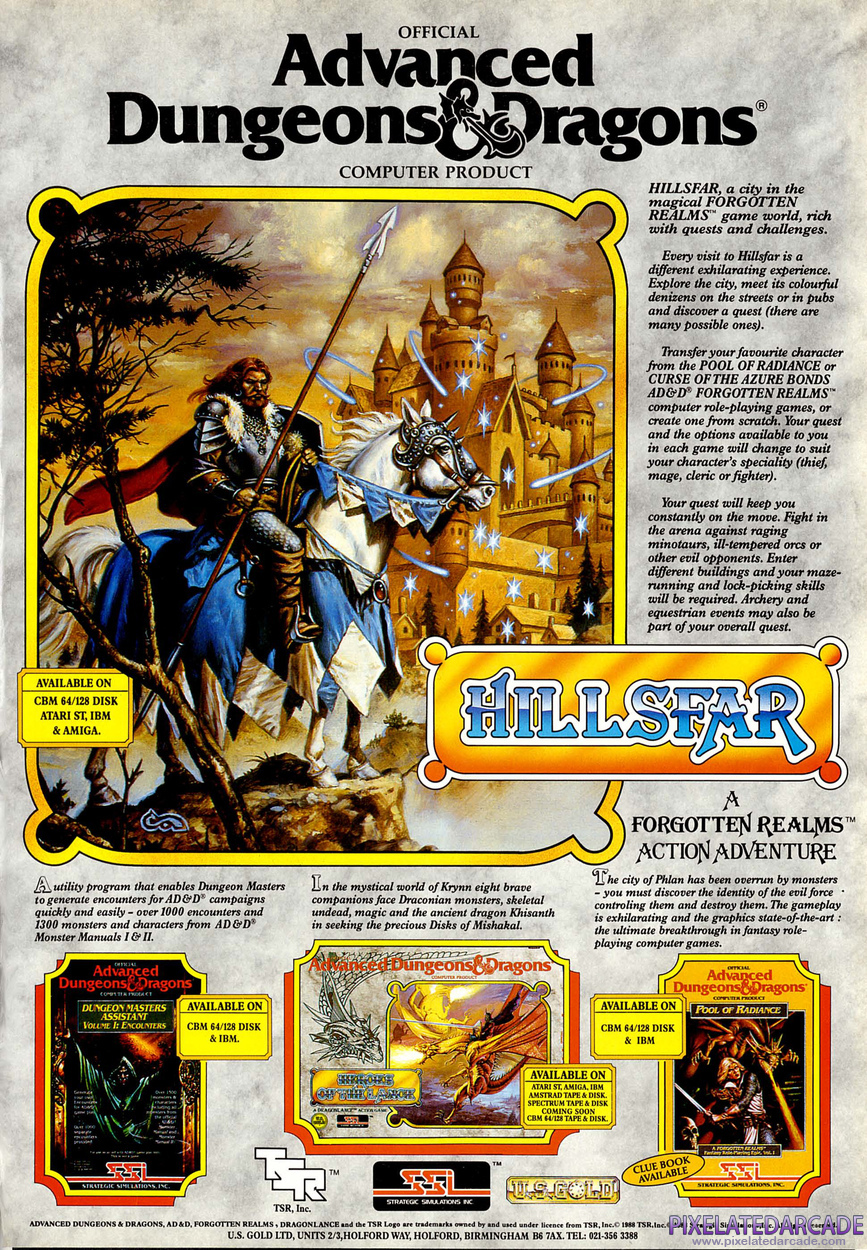 Hillsfar Advertisement: December 1989 magazine ad