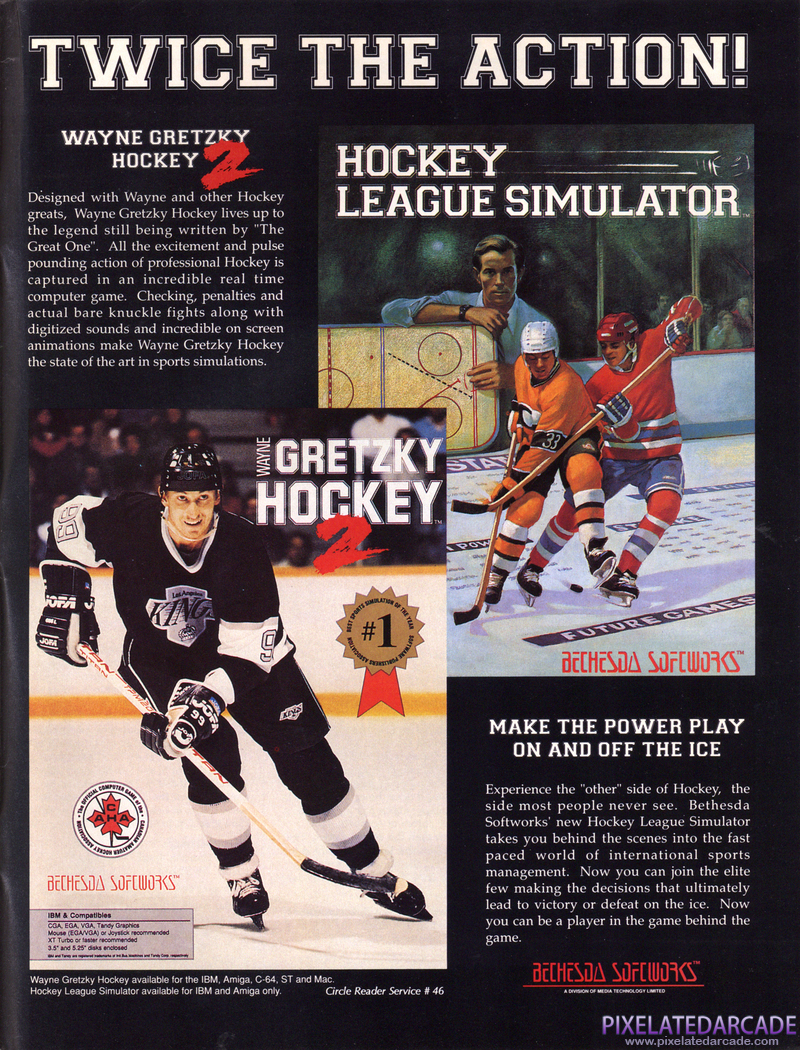 Wayne Gretzky Hockey 2 Advertisement: October 1990 magazine ad
