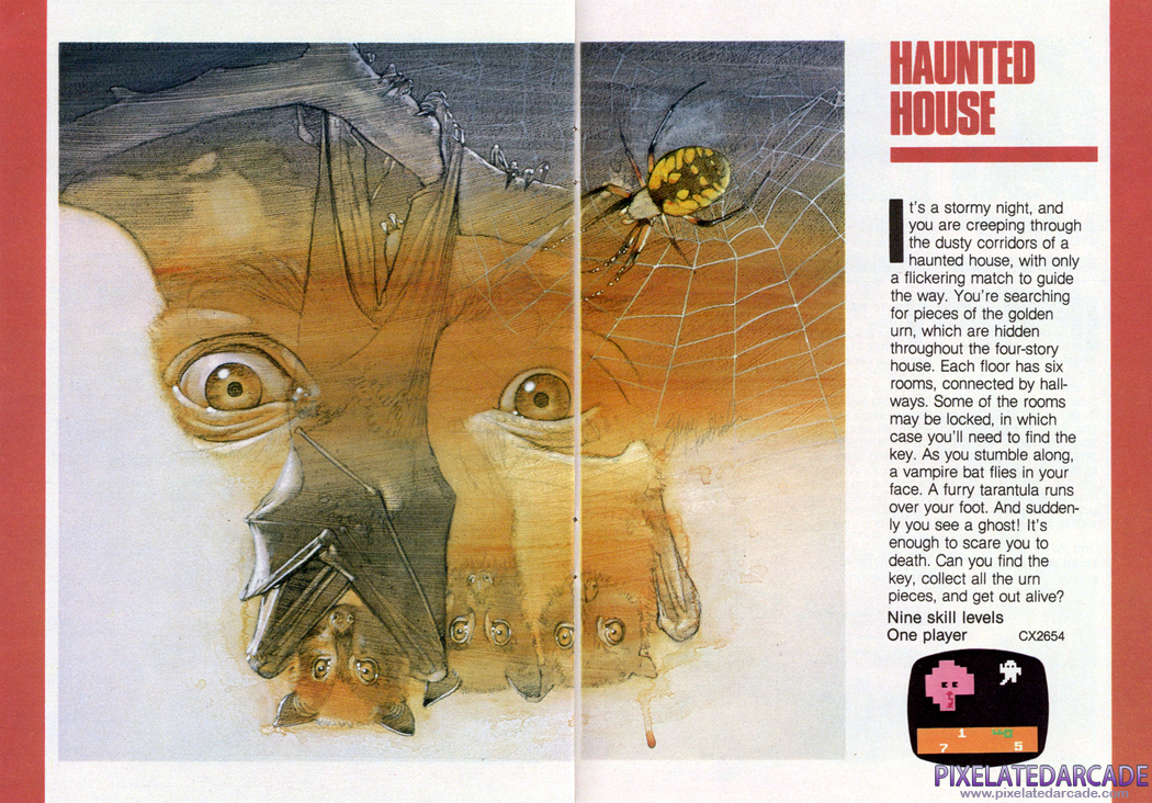 Haunted House Advertisement: Atari 1981 product catalog