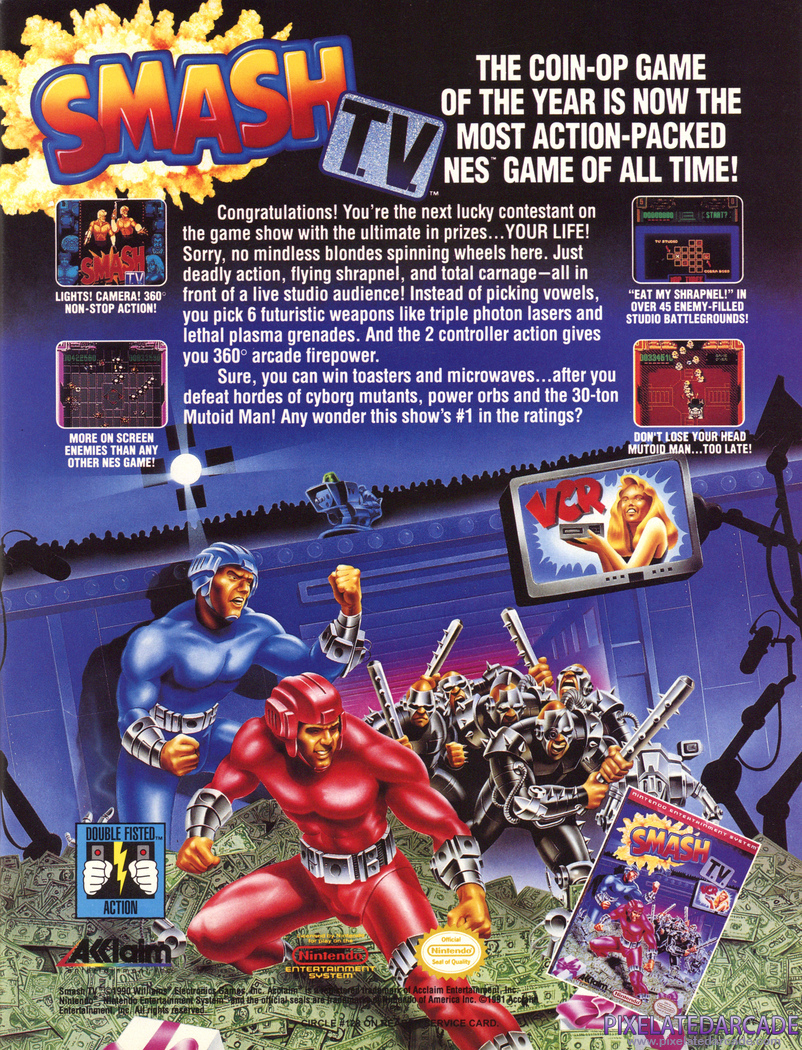 Smash T.V. Advertisement: November 1991 magazine ad