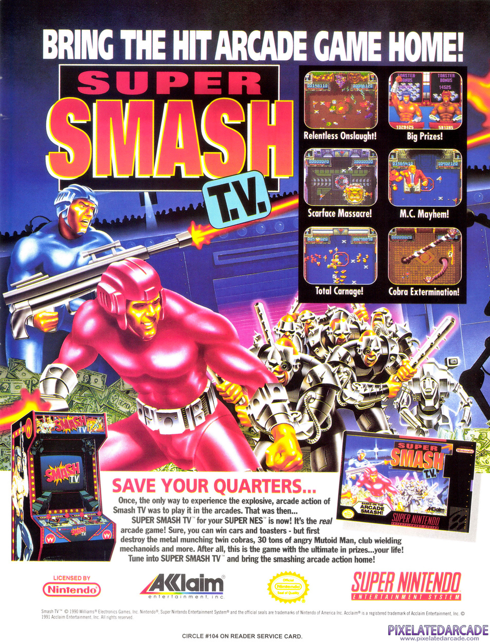 Smash T.V. Advertisement: March 1992 magazine ad