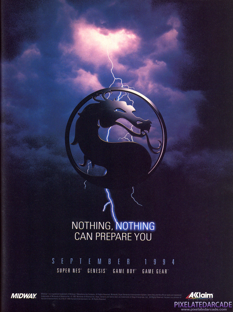 Mortal Kombat II Advertisement: August 1994 magazine ad