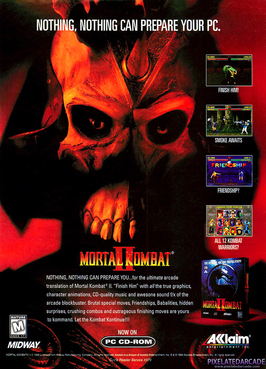 Mortal Kombat II Advertisement: May 1995 magazine ad