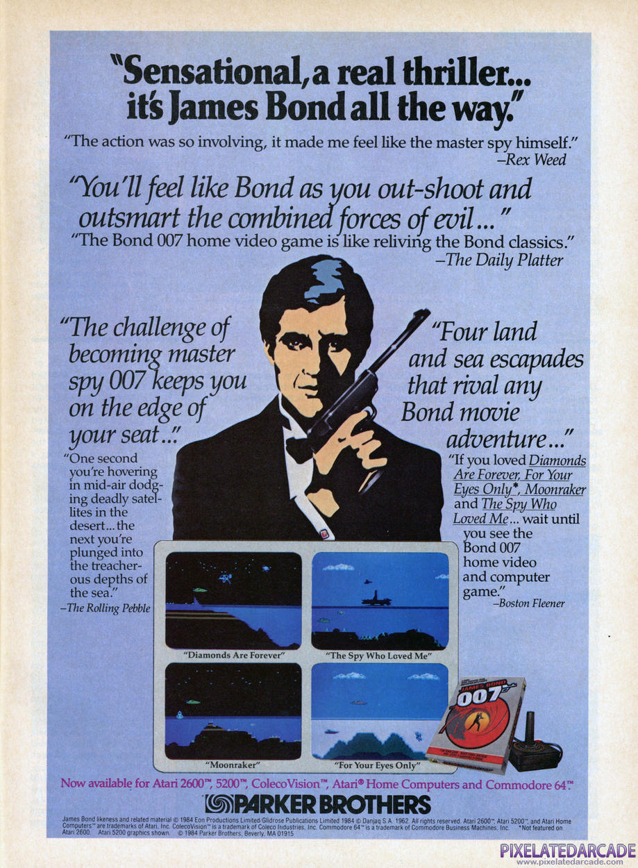 James Bond 007 Advertisement: July 1984 magazine ad