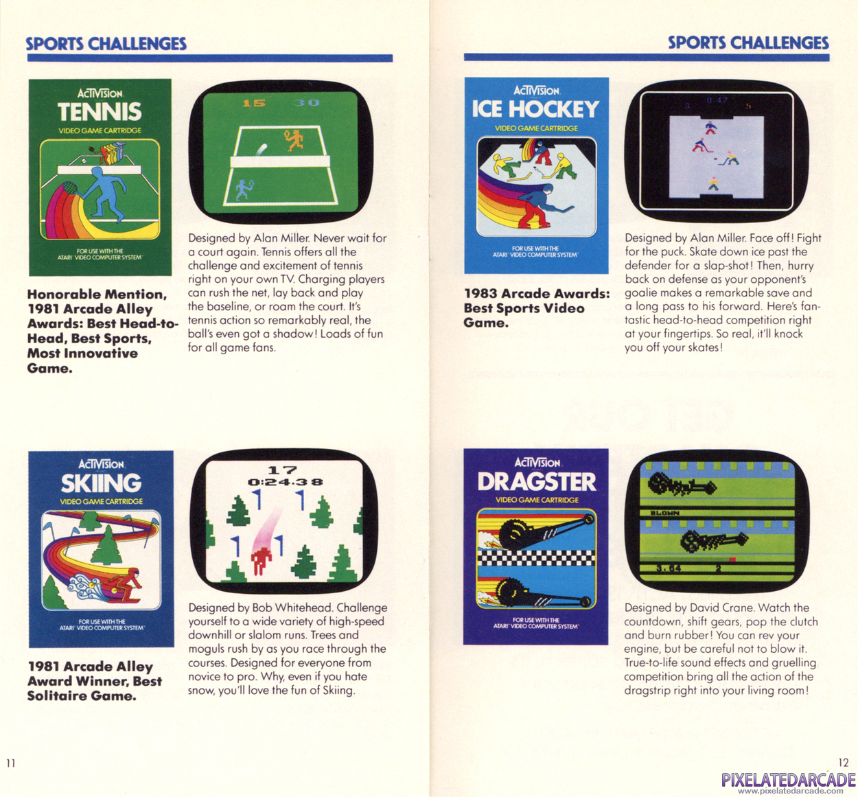 Skiing Advertisement: Activision Winter/Spring 1983 product catalog