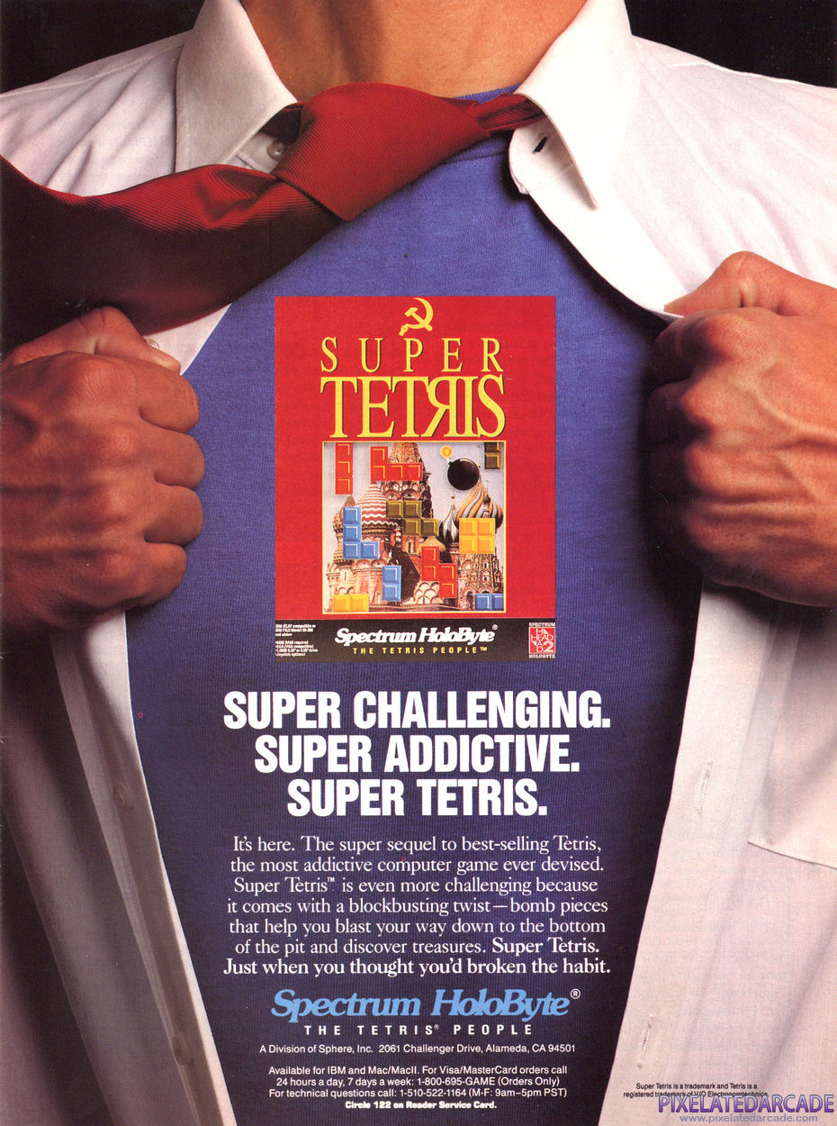 Super Tetris Advertisement: January 1992 magazine ad