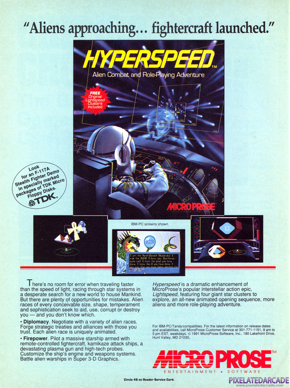 Hyperspeed Advertisement: December 1991 magazine ad